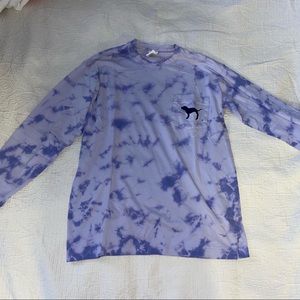 PINK tie dye long sleeve tee